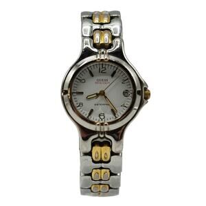 Guess Genuine Quartz Two Tone Analog Ladies Watch New Battery